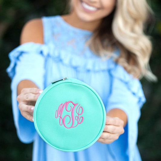 Personalized Mint Jewelry Case - Bella Lia Boutique