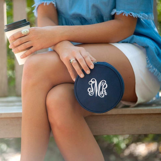 Personalized Navy Jewelry Case - Bella Lia Boutique
