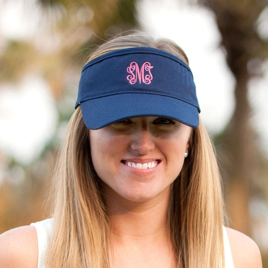 Personalized Navy Visor - Bella Lia Boutique