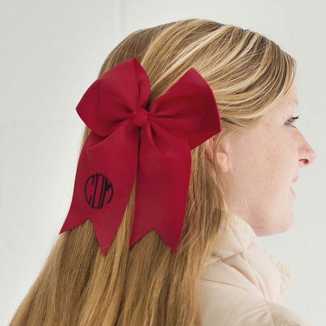 Personalized Garnet Hair Bow | 8” - Bella Lia Boutique