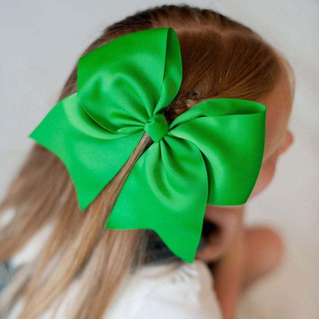 Green Hair Bow | 8” - Bella Lia Boutique