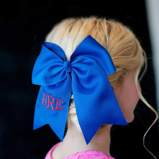 Personalized Royal Blue Hair Bow | 8” - Bella Lia Boutique