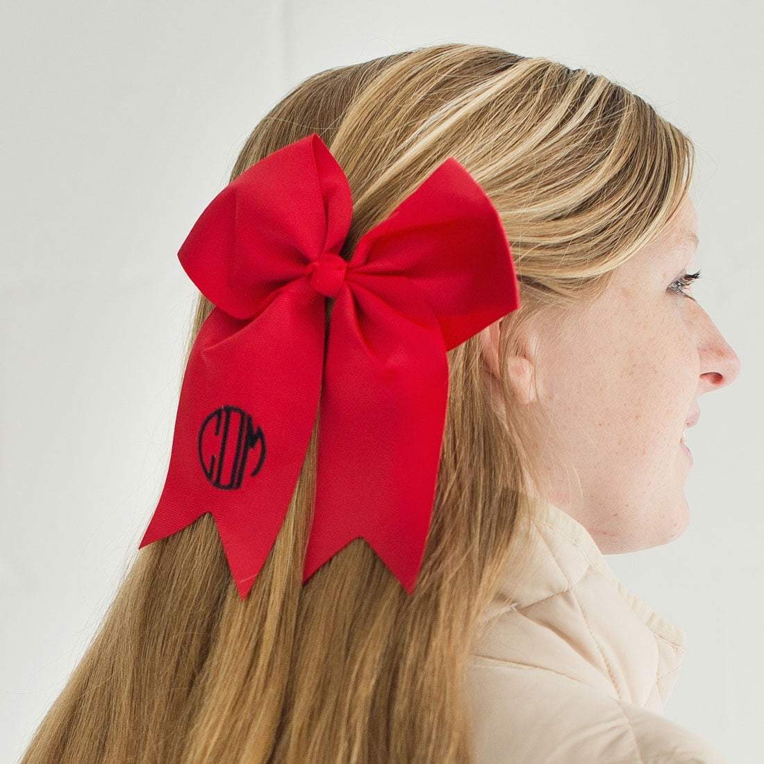 Personalized Red Hair Bow | 8” - Bella Lia Boutique