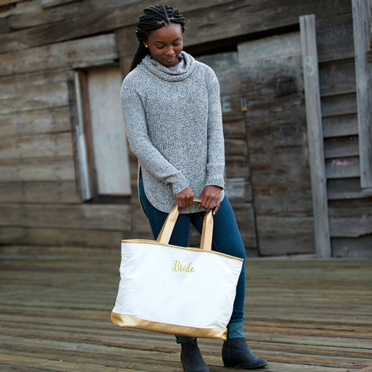 Bride Creme Cabana Tote - Bella Lia Boutique