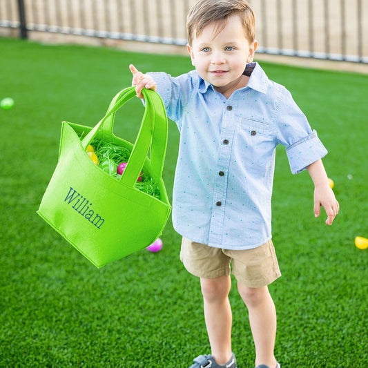 Green Felt Easter Bucket - Bella Lia Boutique