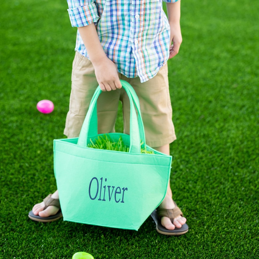 Mint Felt Easter Bucket - Bella Lia Boutique