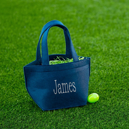 Navy Felt Easter Bucket - Bella Lia Boutique