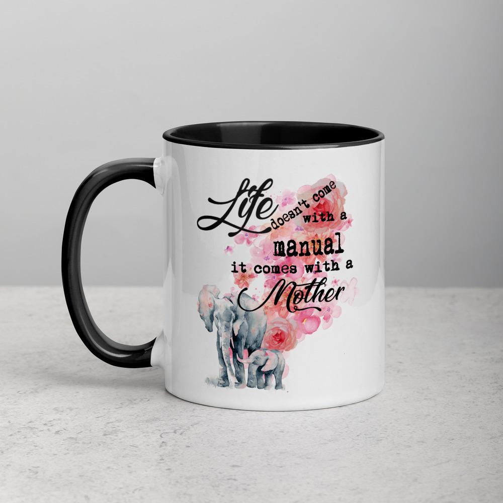 Life Comes with a Mother Mug with Color Inside - Bella Lia Boutique