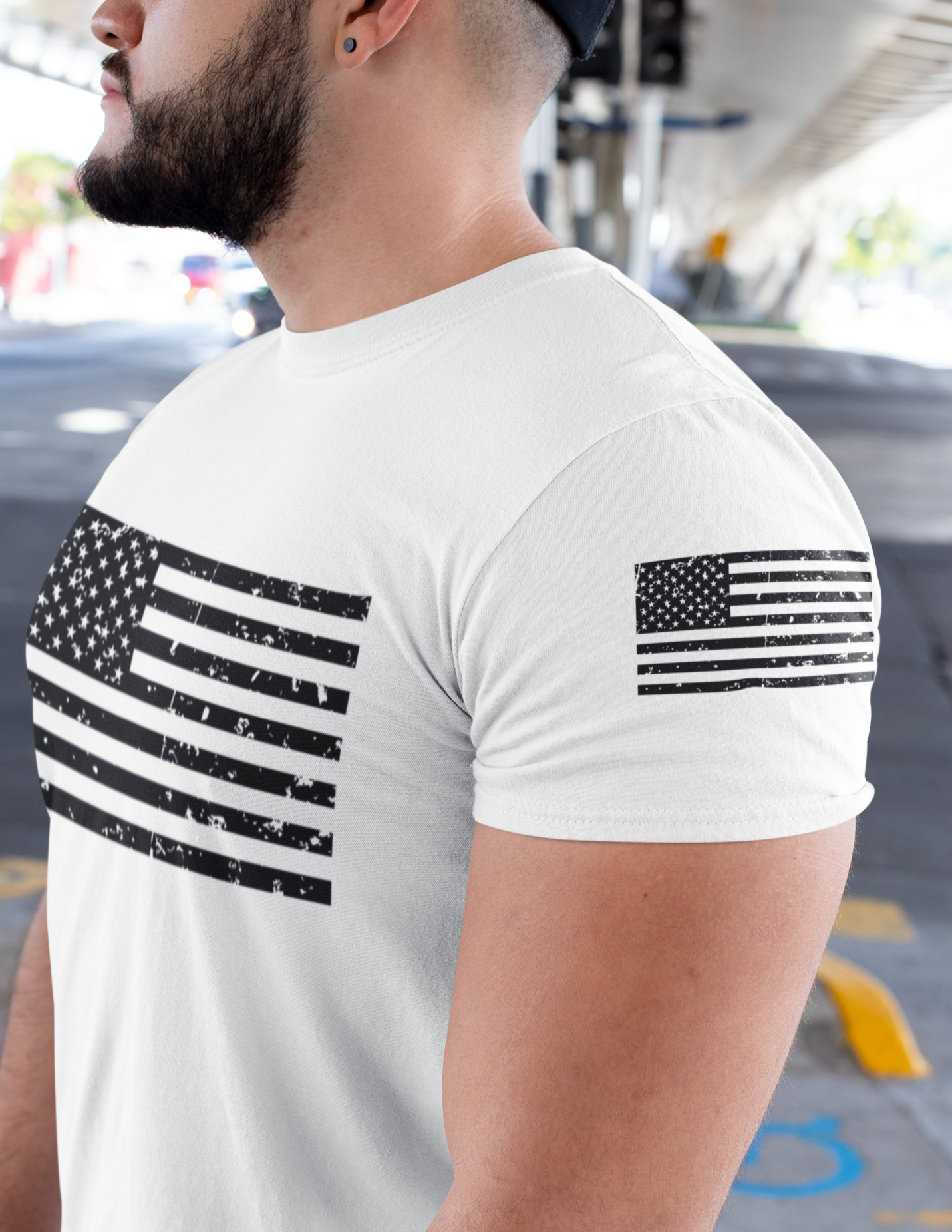 USA American Flag Men's Graphic Tee - Bella Lia Boutique