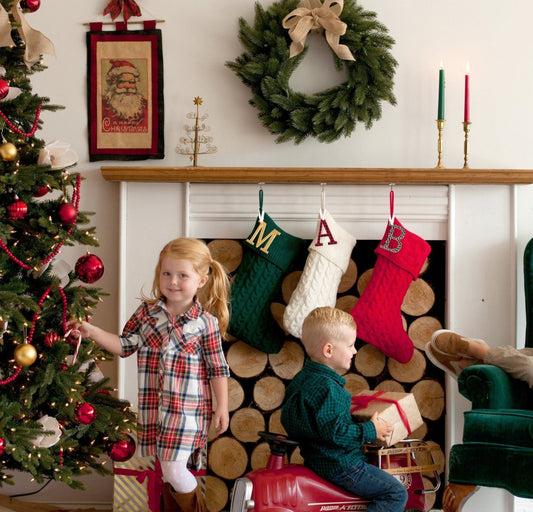 Red Buffalo Check Acrylic Initial Accent Tag Set | 14 - Bella Lia Boutique