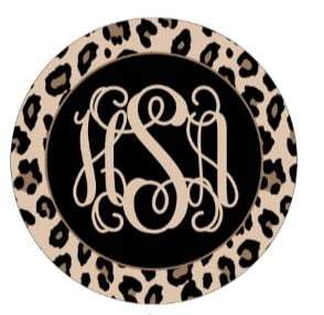 Monogrammed Leopard Ornament - Bella Lia Boutique