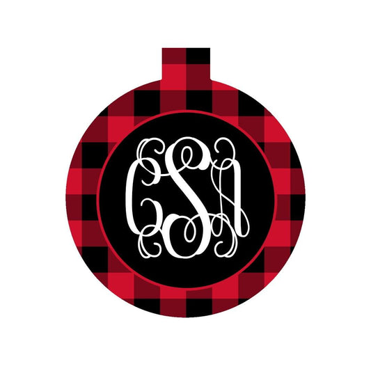 Black & Red Buffalo Check Ornament - Bella Lia Boutique