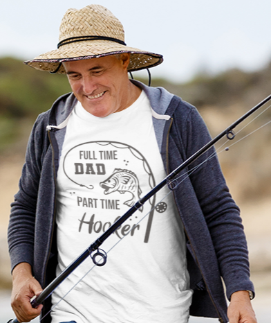 Full Time Dad Part Time Hooker Fishing Men's Graphic Tee - Bella Lia Boutique
