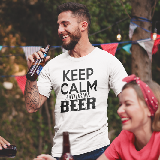 Keep Calm & Drink Beer Men's Graphic Tee - Bella Lia Boutique