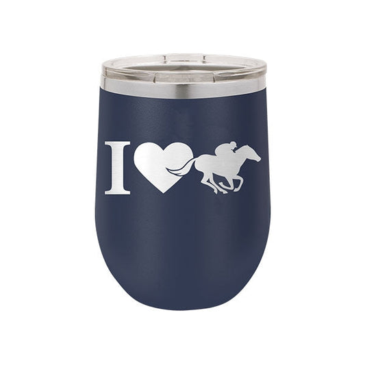 I Love Derby Navy 12oz Insulated Tumbler - Bella Lia Boutique