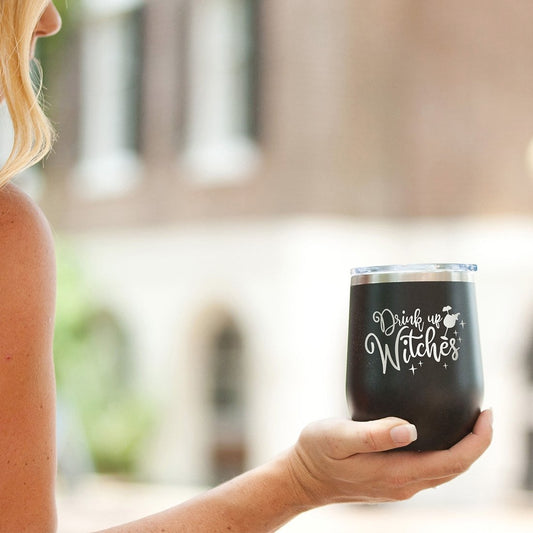 Drink Up Witches Black 12oz Insulated Tumbler - Bella Lia Boutique