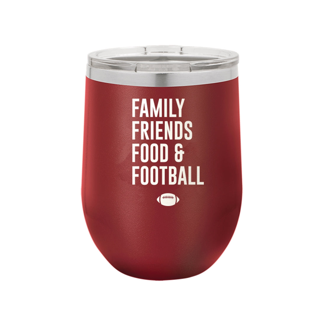 Family, Friends, Food & Football 12oz Tumbler - Bella Lia Boutique
