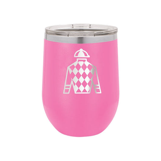 Jockey Jersey Pink 12oz Insulated Tumbler - Bella Lia Boutique