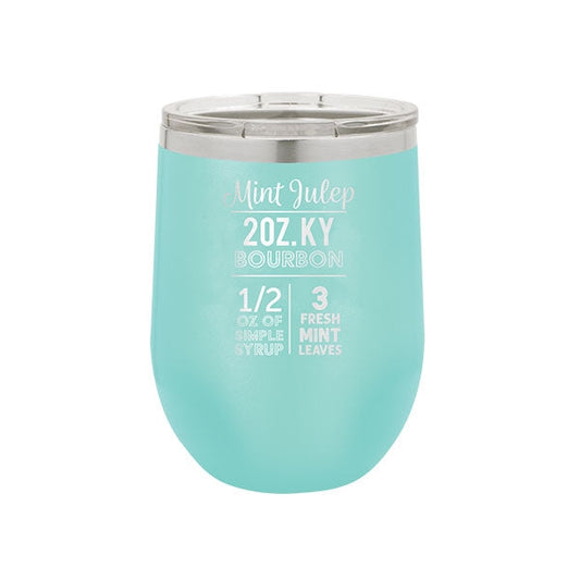 Mint Julep Teal 12oz Insulated Tumbler - Bella Lia Boutique