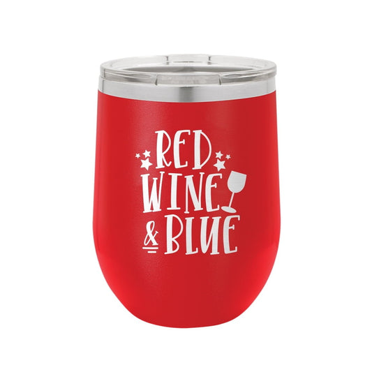 Red, Wine, and Blue Red 12oz Insulated Tumbler - Bella Lia Boutique