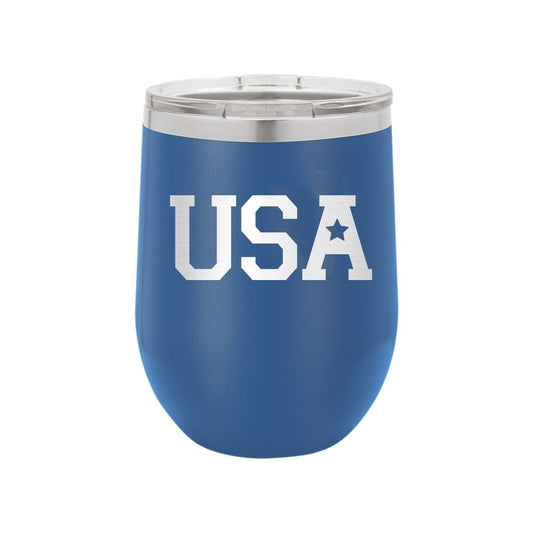 USA Royal Blue 12oz Insulated Tumbler - Bella Lia Boutique