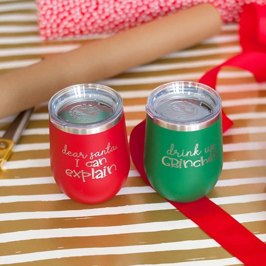 Dear Santa Red 12oz Insulated Tumbler - Bella Lia Boutique