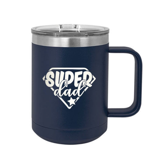 Super Dad Navy 15oz Insulated Mug - Bella Lia Boutique