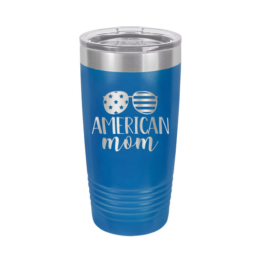 American Mom Royal Blue 20oz Insulated Tumbler - Bella Lia Boutique