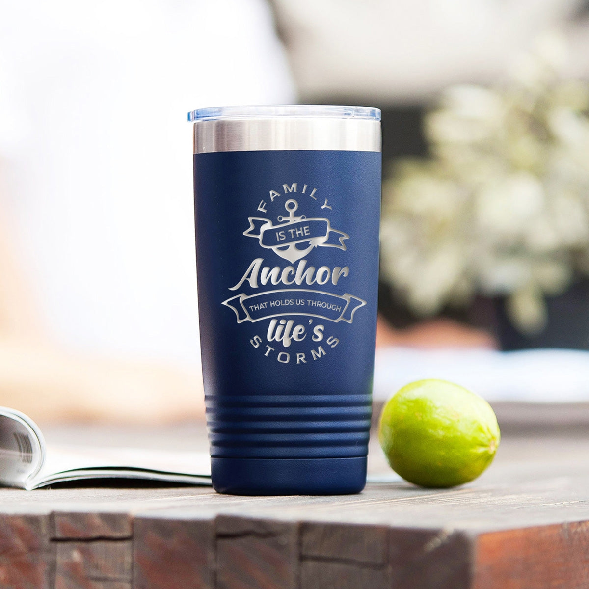 Family Anchors the Soul Navy 20oz Insulated Tumbler - Bella Lia Boutique