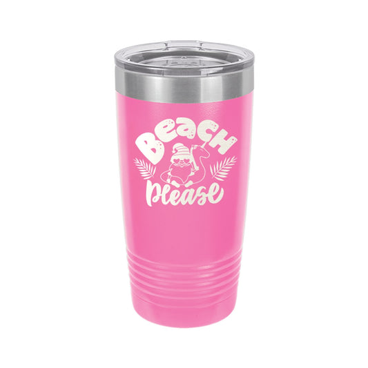 Gnome Beach Please Pink 20oz Insulated Tumbler - Bella Lia Boutique