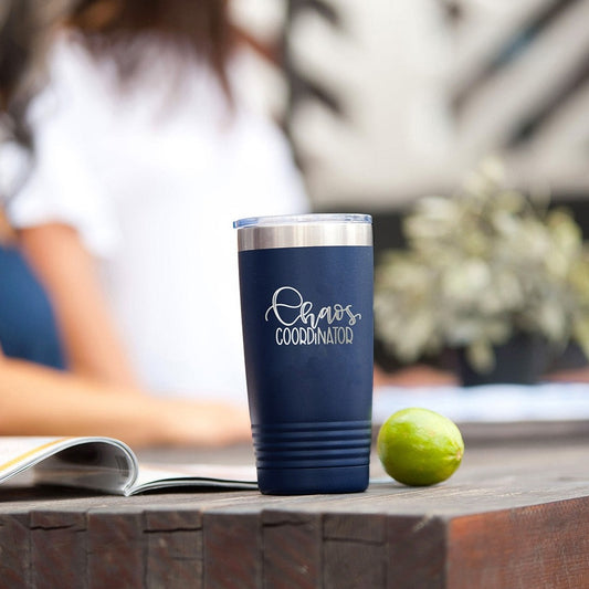 Chaos Coordinator Navy 20oz Insulated Tumbler - Bella Lia Boutique