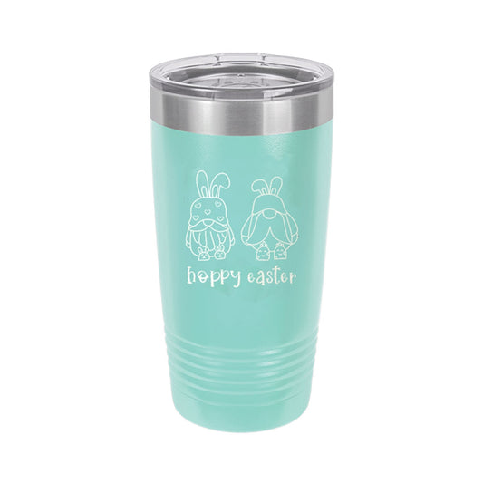 Gnome Hoppy Easter Teal 20oz Insulated Tumbler - Bella Lia Boutique