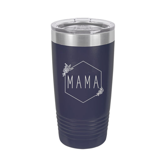 Floral Mama Navy 20oz Insulated Tumbler - Bella Lia Boutique