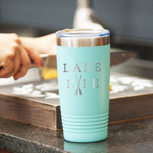 Lake Life Teal 20oz Insulated Tumbler - Bella Lia Boutique