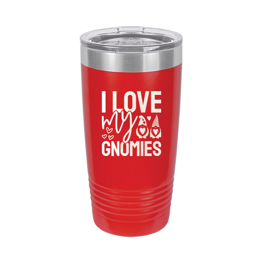 I Love My Gnomies Red 20oz Insulated Tumbler - Bella Lia Boutique