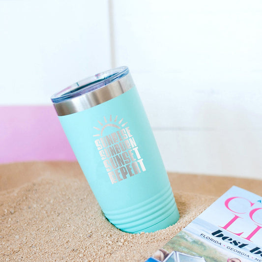 Sunrise Teal 20oz Insulated Tumbler - Bella Lia Boutique