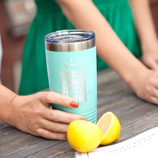 Sunrise Teal 20oz Insulated Tumbler - Bella Lia Boutique