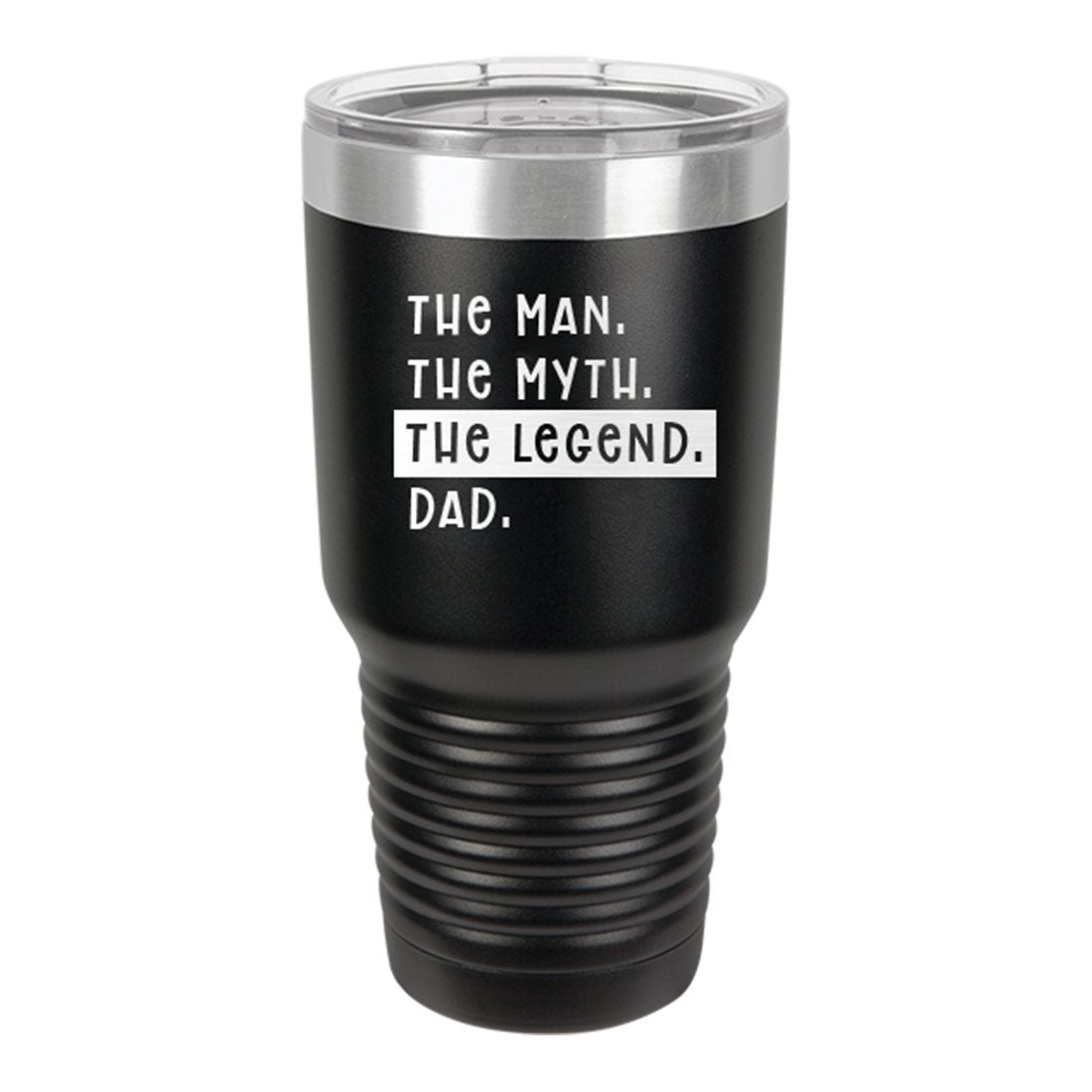 Man. Myth. Legend. Dad. Black 30oz Insulated Tumbler - Bella Lia Boutique