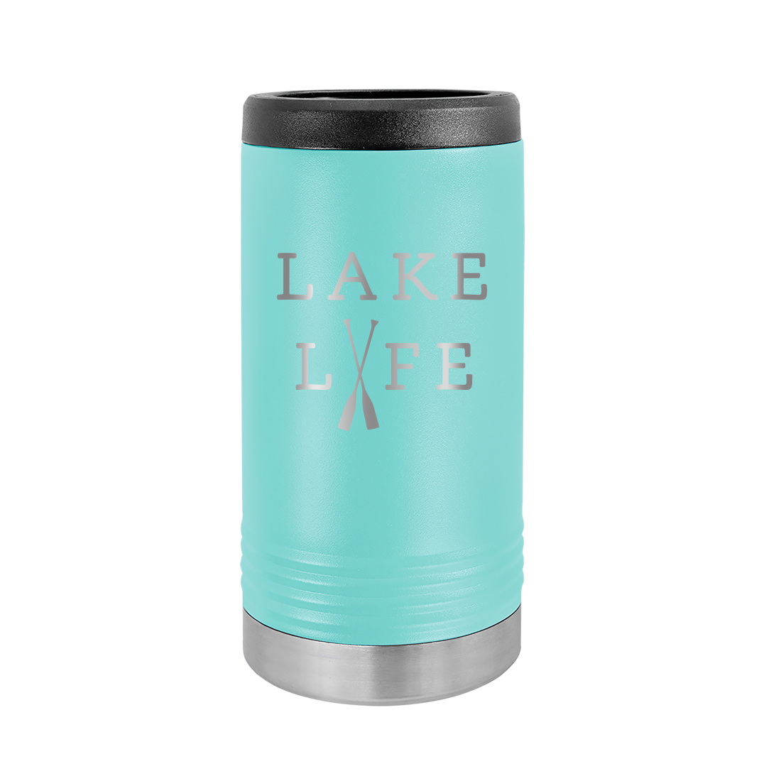 Lake Life Teal Slim Can Beverage Holder - Bella Lia Boutique