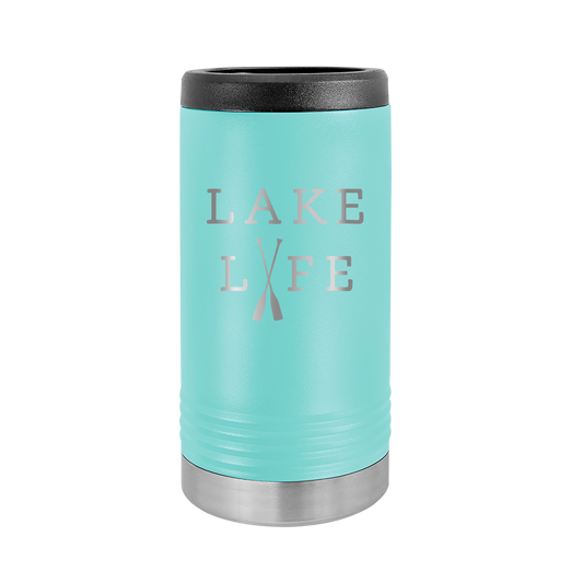 Lake Life Teal Slim Can Beverage Holder - Bella Lia Boutique