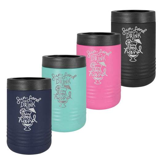 Sun, Sand, Drink in my Hand Insulated Can Cooler - Bella Lia Boutique