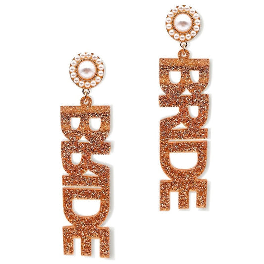 Rose Gold Bride Earrings - Bella Lia Boutique